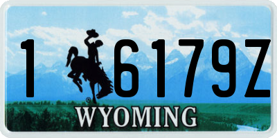 WY license plate 16179Z