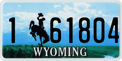 WY license plate 161804