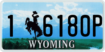 WY license plate 16180P