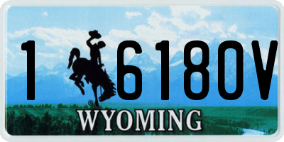 WY license plate 16180V