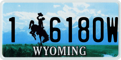 WY license plate 16180W
