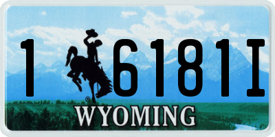 WY license plate 16181I