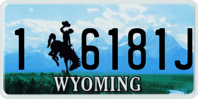 WY license plate 16181J