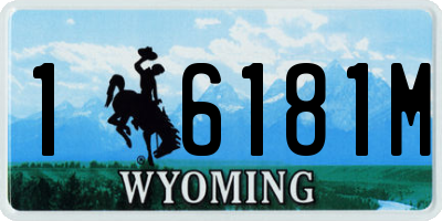WY license plate 16181M