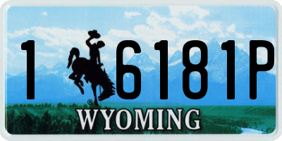 WY license plate 16181P