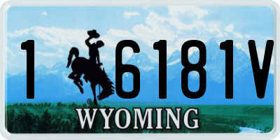 WY license plate 16181V