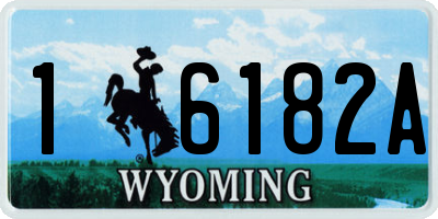 WY license plate 16182A