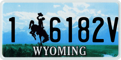 WY license plate 16182V