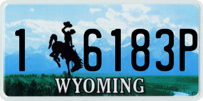 WY license plate 16183P