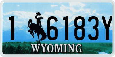 WY license plate 16183Y