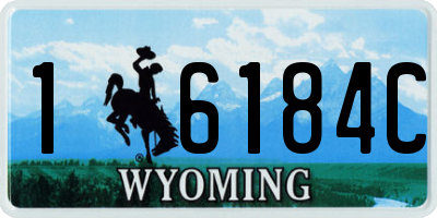 WY license plate 16184C