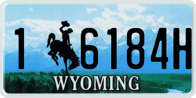 WY license plate 16184H