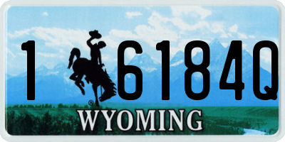 WY license plate 16184Q