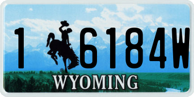 WY license plate 16184W