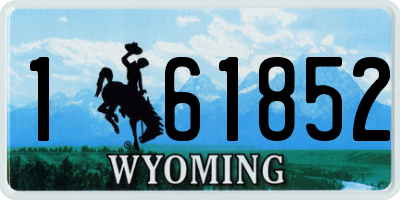 WY license plate 161852