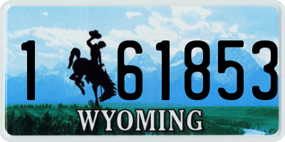 WY license plate 161853