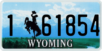 WY license plate 161854