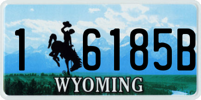 WY license plate 16185B