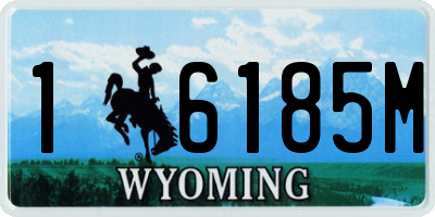 WY license plate 16185M
