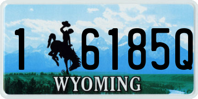 WY license plate 16185Q