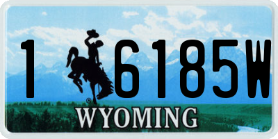 WY license plate 16185W