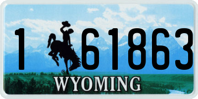 WY license plate 161863