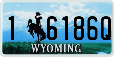 WY license plate 16186Q
