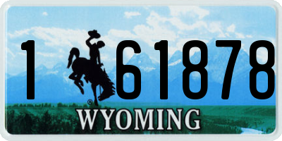 WY license plate 161878