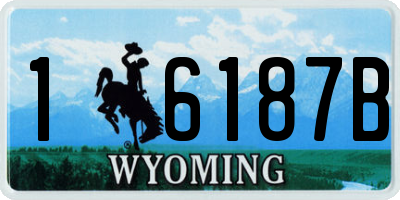 WY license plate 16187B