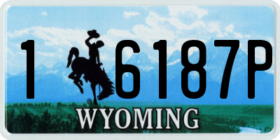 WY license plate 16187P