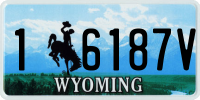 WY license plate 16187V