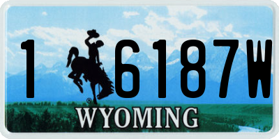 WY license plate 16187W