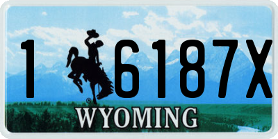 WY license plate 16187X