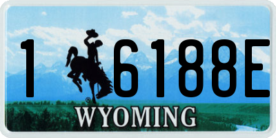 WY license plate 16188E