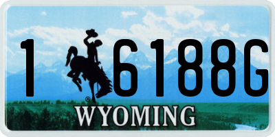 WY license plate 16188G