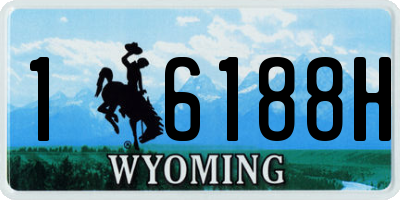 WY license plate 16188H