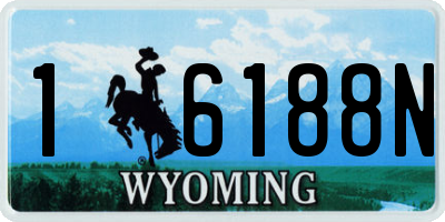 WY license plate 16188N