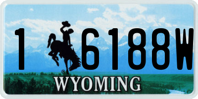 WY license plate 16188W