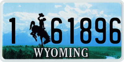 WY license plate 161896