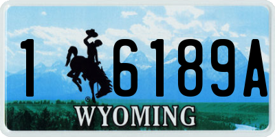 WY license plate 16189A