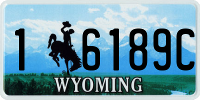 WY license plate 16189C