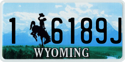 WY license plate 16189J
