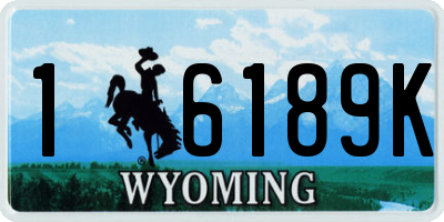 WY license plate 16189K
