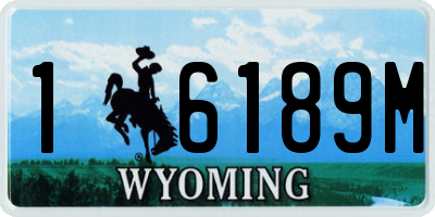 WY license plate 16189M
