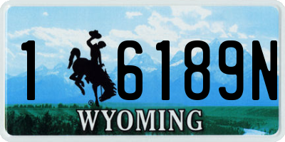WY license plate 16189N
