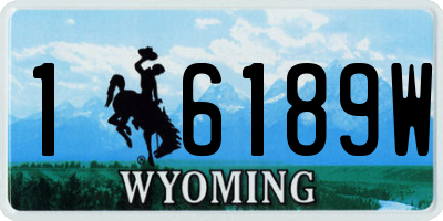 WY license plate 16189W