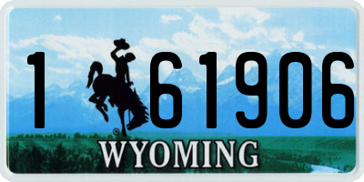 WY license plate 161906