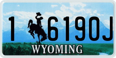 WY license plate 16190J