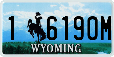 WY license plate 16190M
