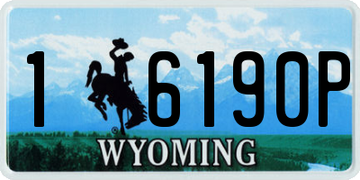 WY license plate 16190P
